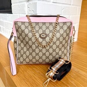 Gucci Authenticated GG Supreme Monogram Clutch / Crossbody Bag